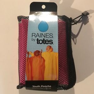 Totes Pink Youth Rain Poncho